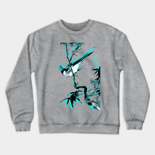 Bird singing, Japanese woodblock painting 2.1by blacklinesw9 Crewneck Sweatshirt